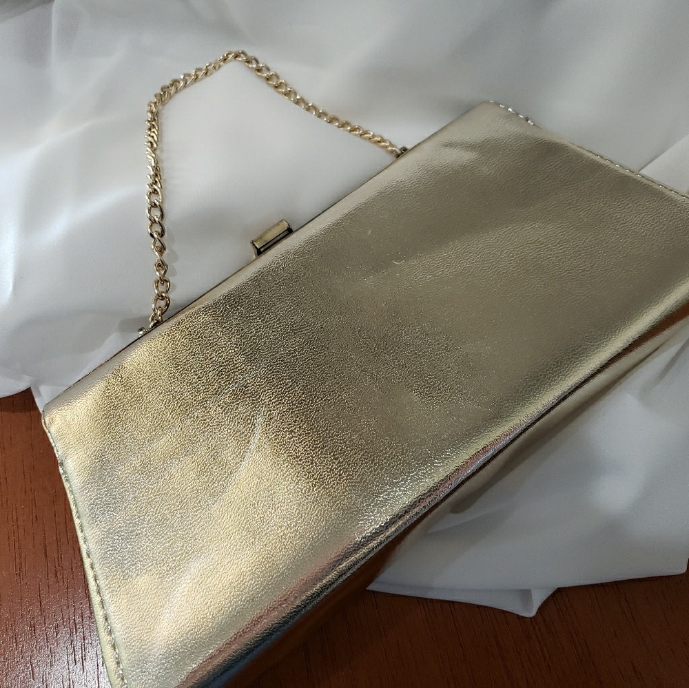 Gold evening bag